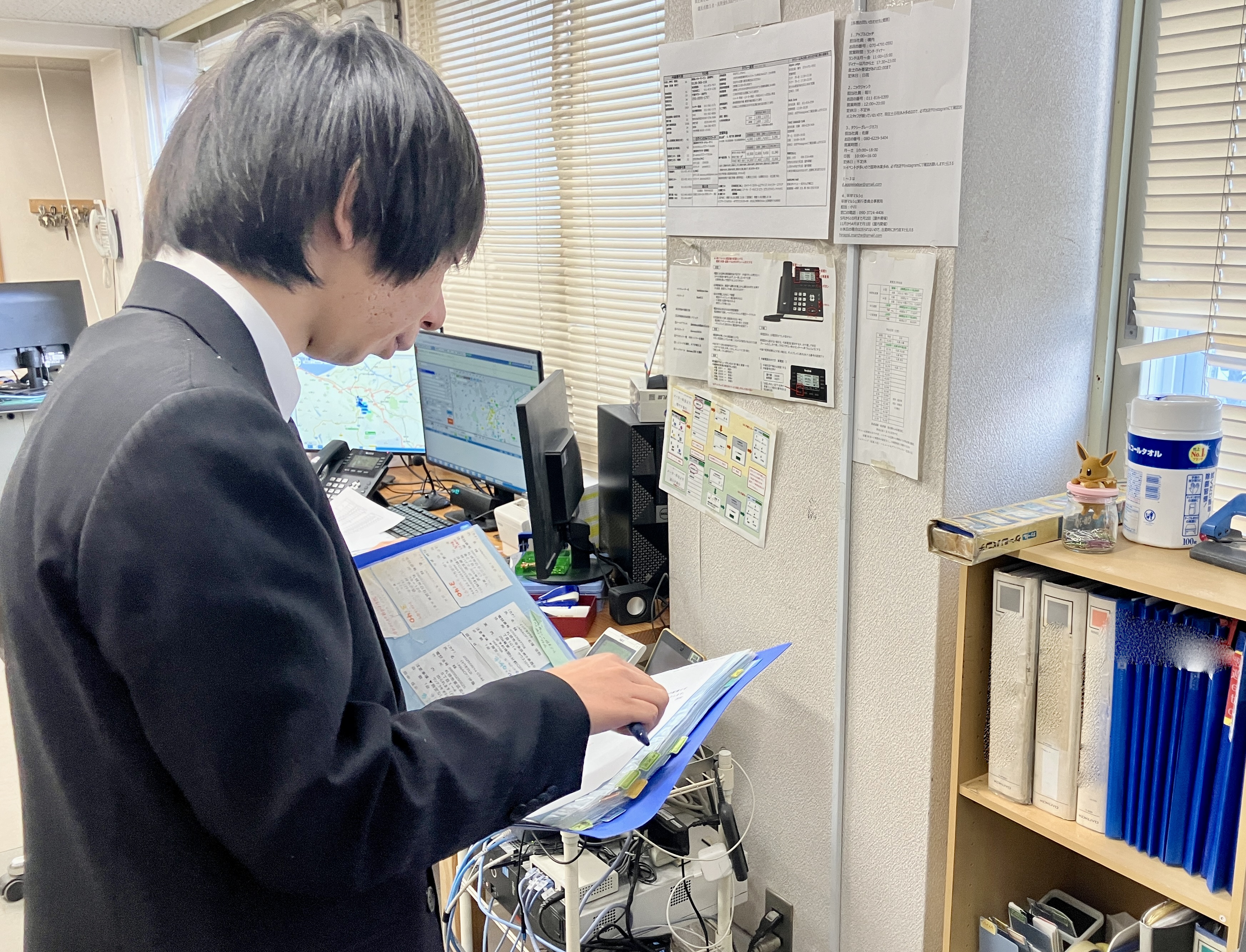 ゆくゆくは昔からお付き合いのある法人のお客様の管理なども行います。毎年ある大切な行事の際の配車のお声がけなど、「お客様のために」を考えながら仕事ができるのが、この仕事の魅力の1つです。