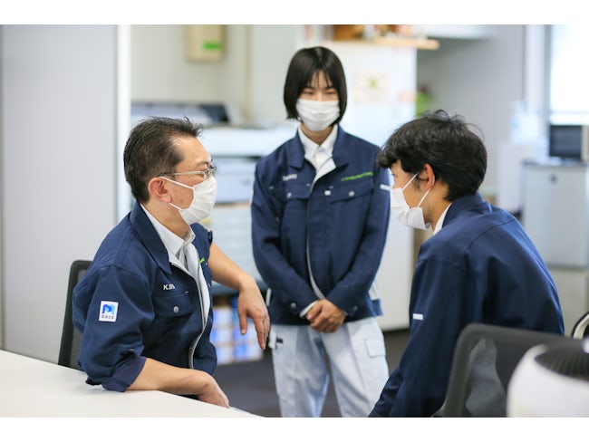 設備関係の知識は入社後に身に付けてもらいますが、作業工程を管理することも大切な要素の一つです。異業種でもチームをまとめたり、リーダーとして活躍した経験は当社では工程管理の面で生きていきます。