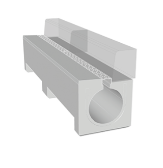 画像は当社の主力製品である「円型側溝」です。より機能的で安全な円型水路として、非常に数多くの納品実績があります。