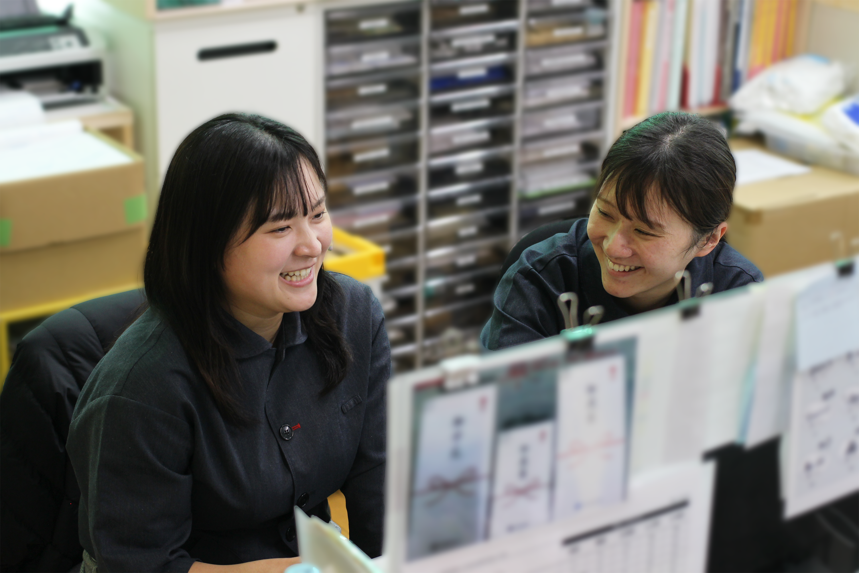 担当業務は分かれていますが、必要に応じてお互いに補い合います。自分の担当だけでなく、チーム全体で会社を支える仕事です。ひとりで抱え込ませたりはしませんので安心してくださいね。