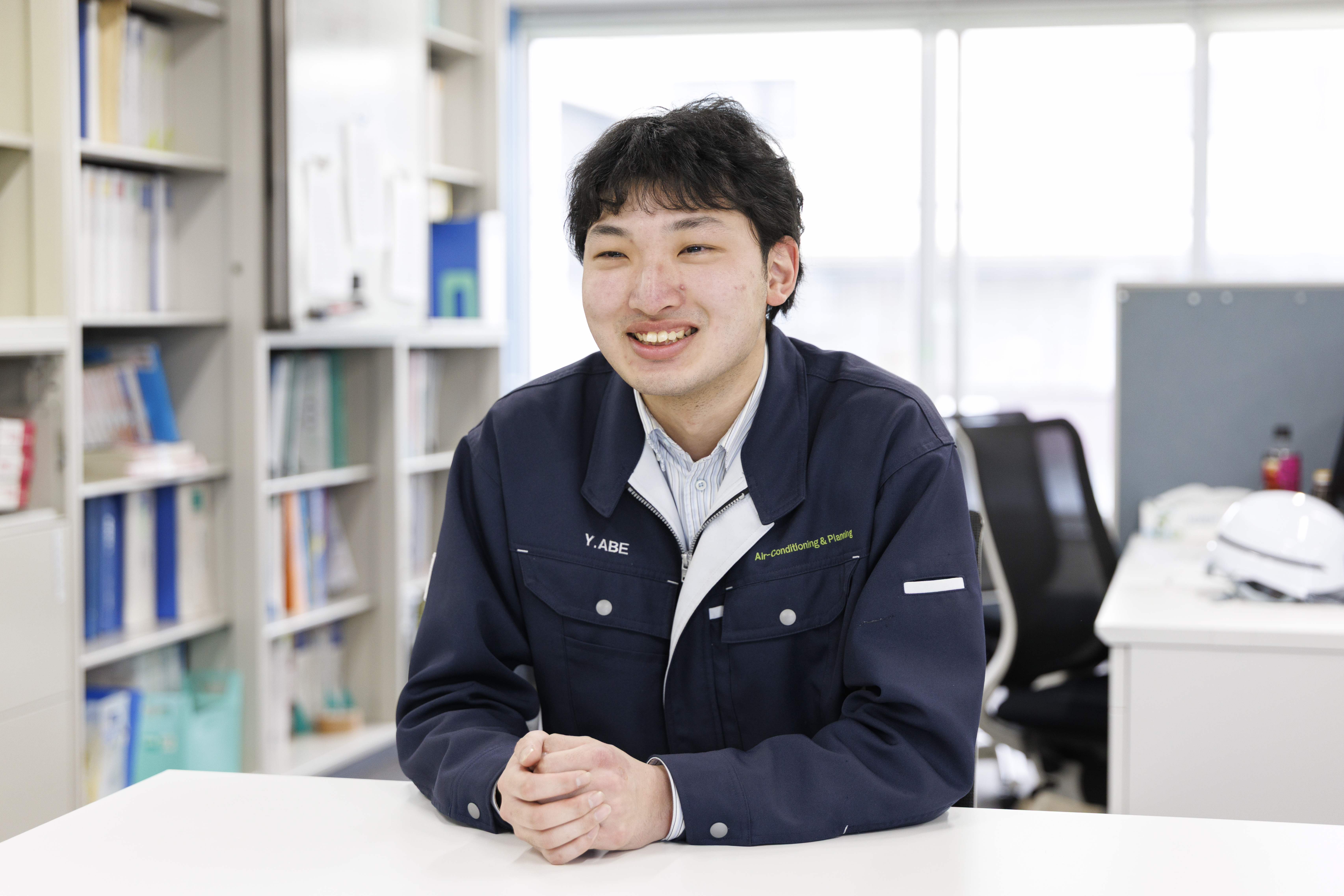 空調設備エンジニア・取り付けスタッフ兼任
阿部洋平（24歳・入社6年）