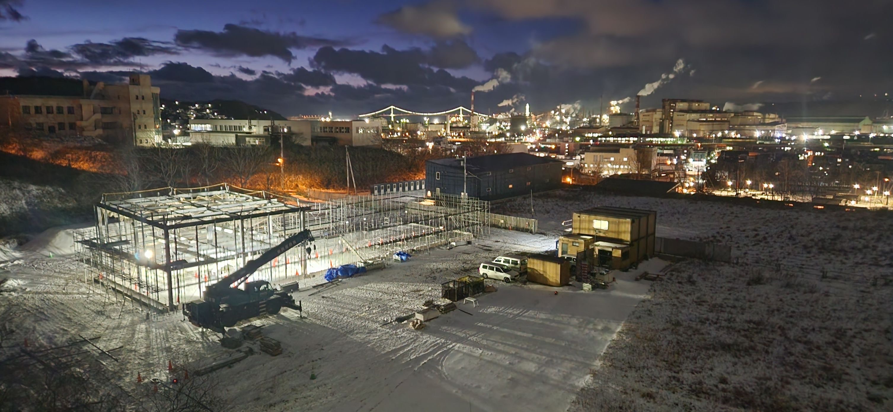 【完成写真2】室蘭の現場では弊社が作成した鉄骨がこんなにオシャレに設置されました！