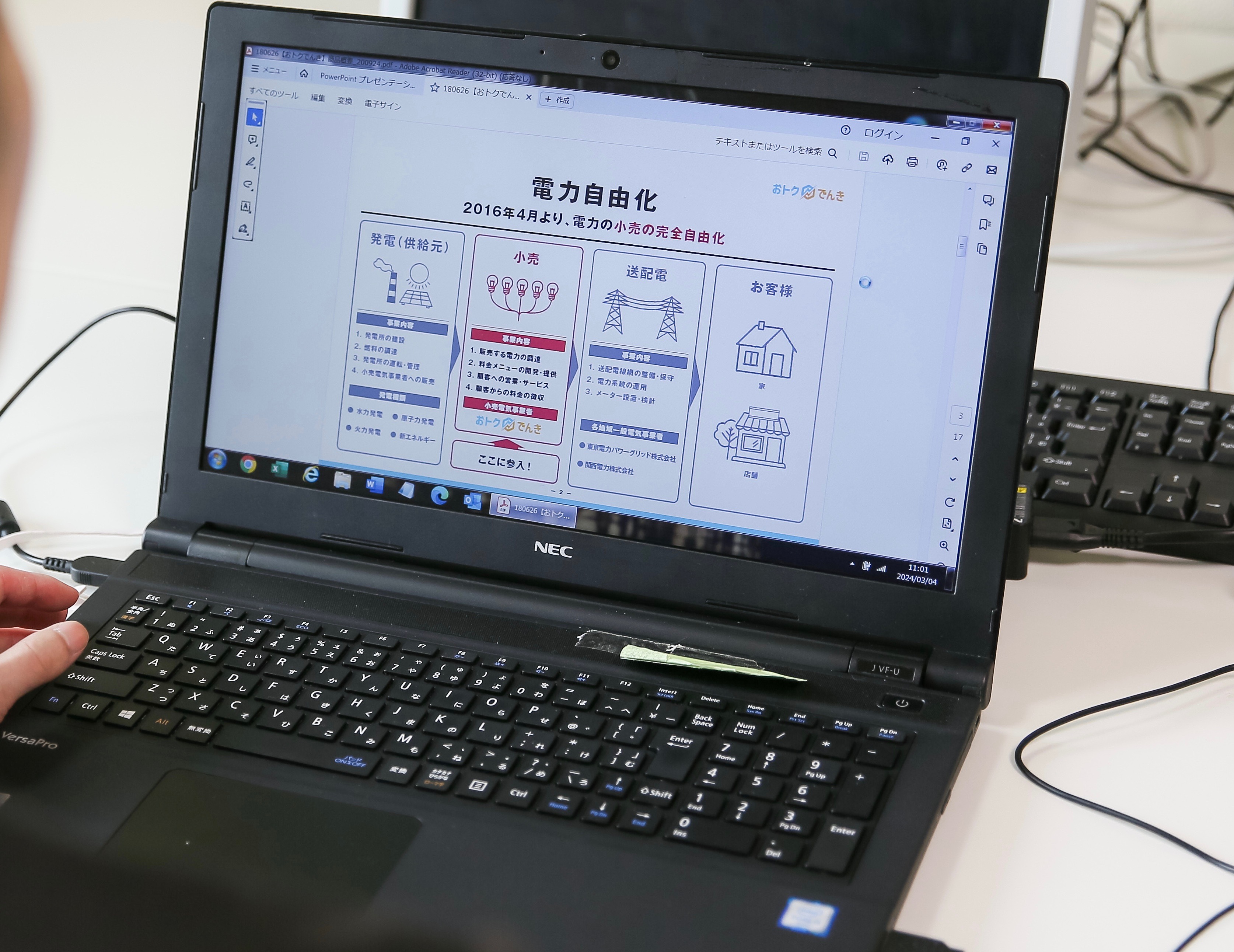 既に作成された資料を使って説明します。提案資料作成から解放されて、「定時上がり」が実現できます。