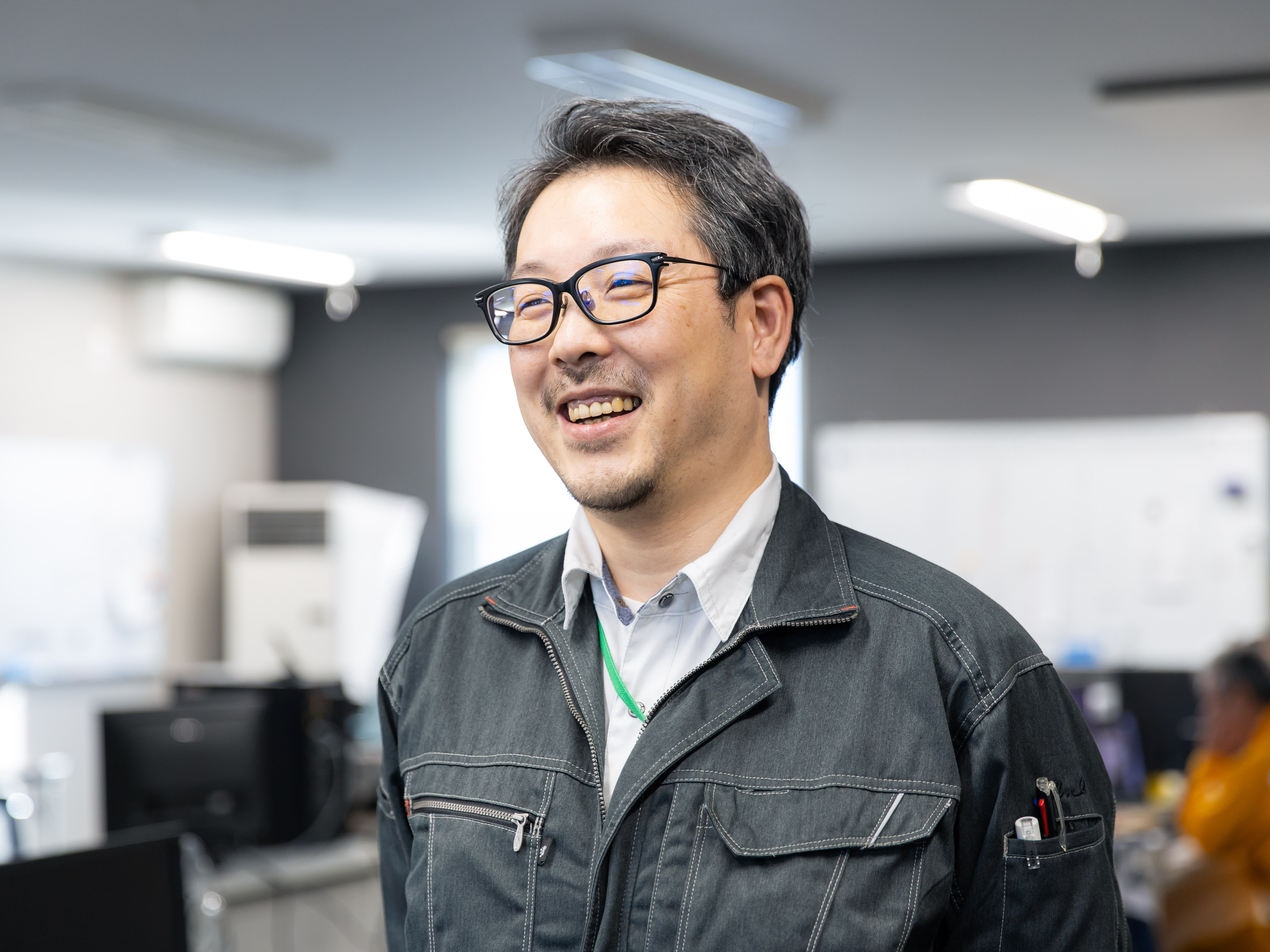 区画線工事担当 石原圭一（50歳・社歴7年）