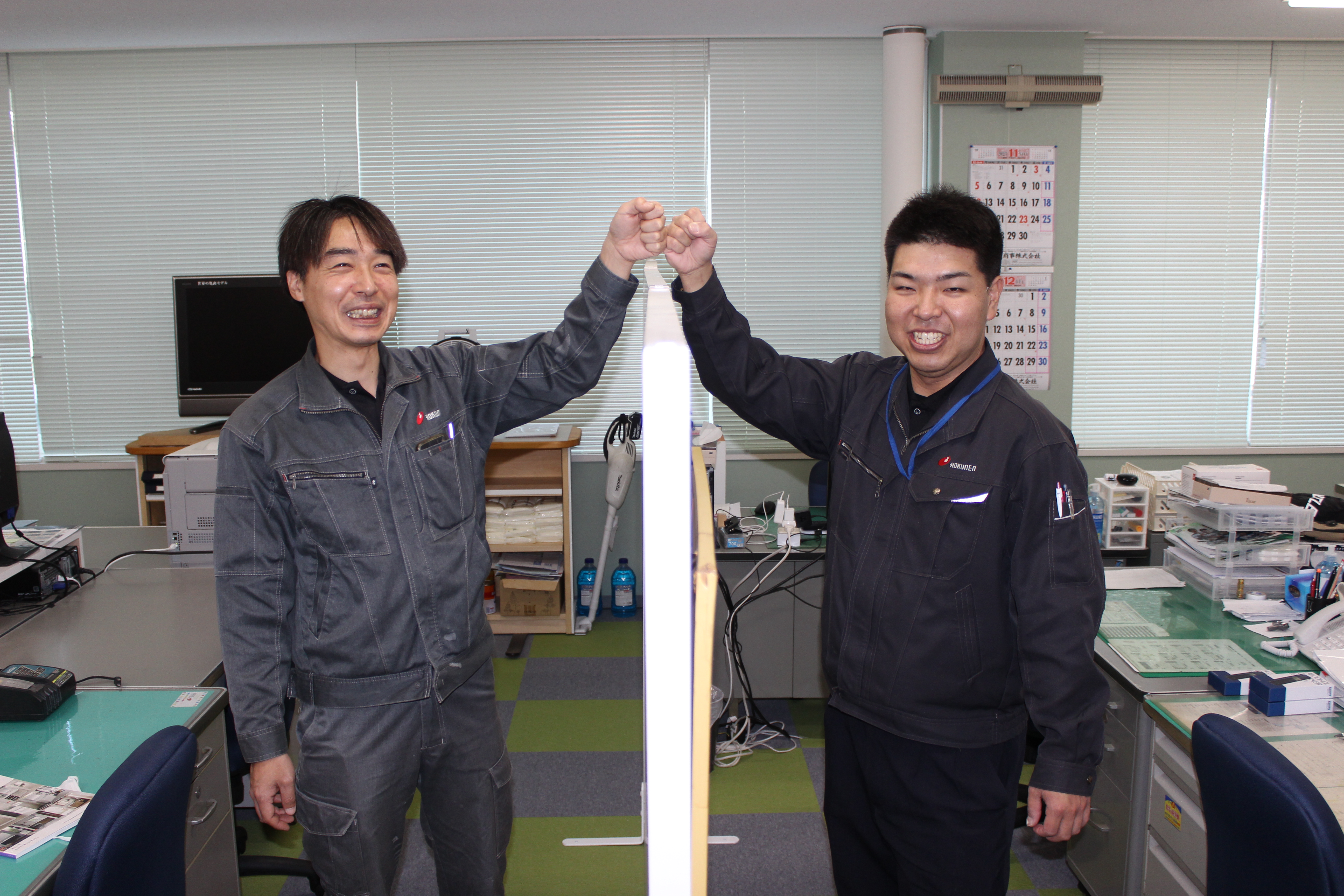 営業部門・取り付け部門・リフォーム部門が同じフロアにあるため風通し良く、わからないことも気軽に聞ける環境です。